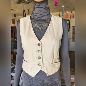 Nasty Gal Cream Western Vest